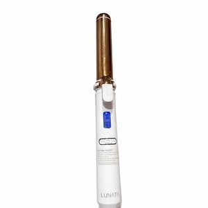 Lunata White and Rose Gold Digital Curling Iron works great